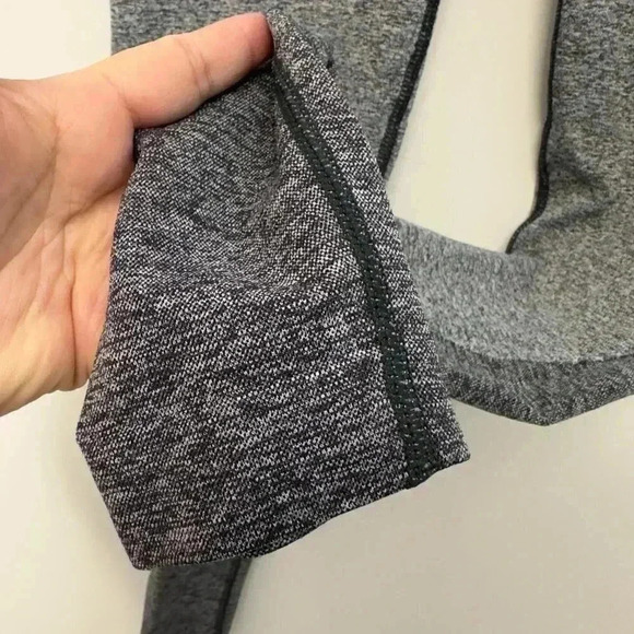 Gymshark Flex Leggings Mid Rise Grey Pink Waistband Women's Size M - Picture 7 of 13